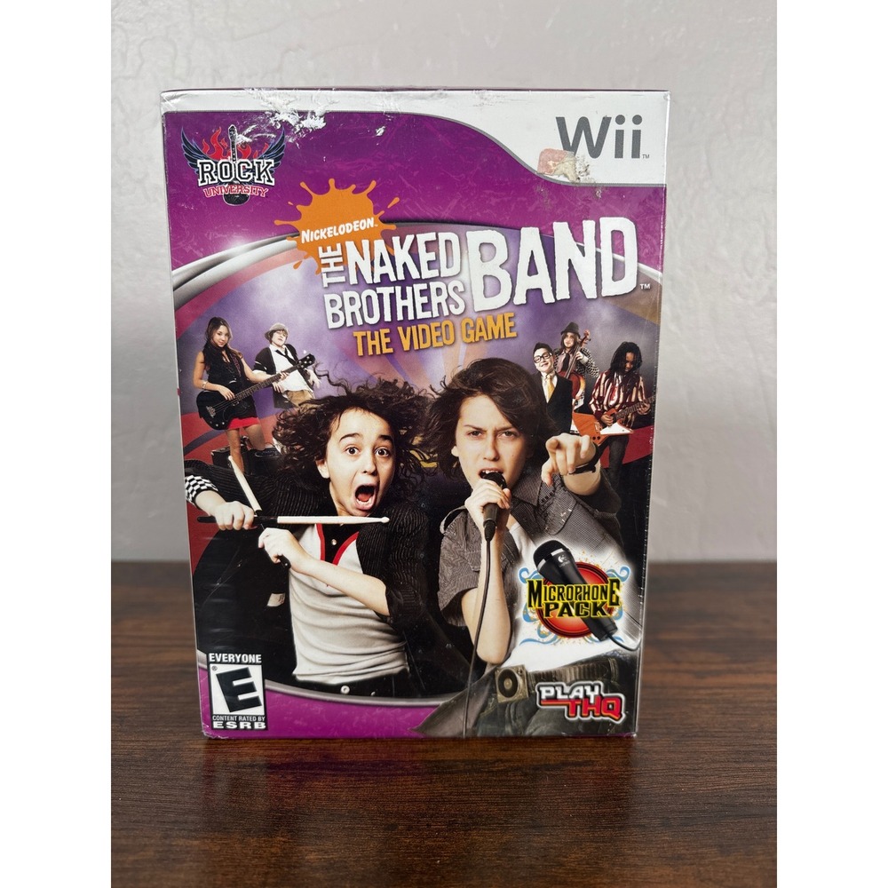 The Naked Brothers Band Video Game Nintendo Wii Microphone Pack‎ New Sealed THQ